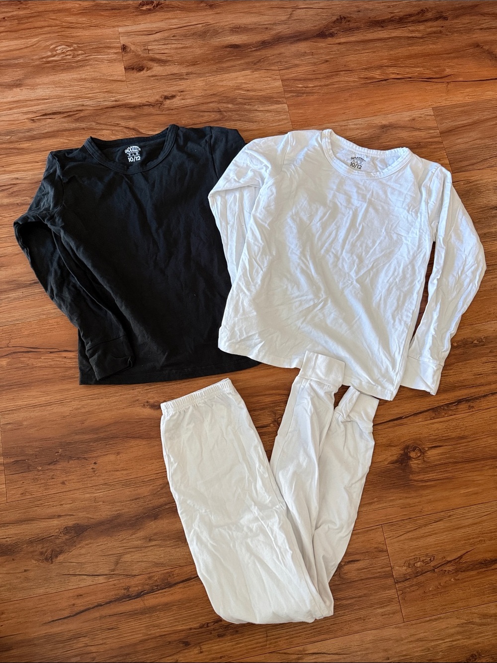 2 Kids Long-Sleeve Shirts and White pants- Size 10/12